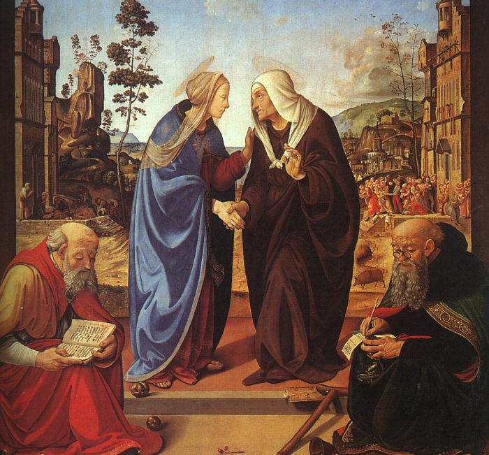 Piero di Cosimo The Visitation and Two Saints oil painting image